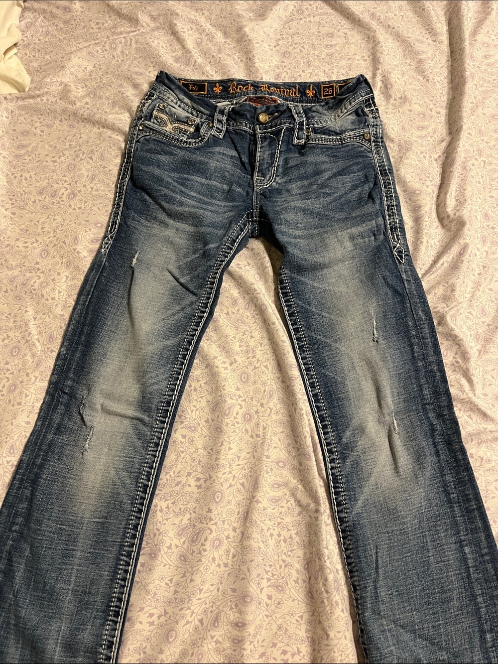 Rock Revival Women's Faded Blue Boot Cut Jeans